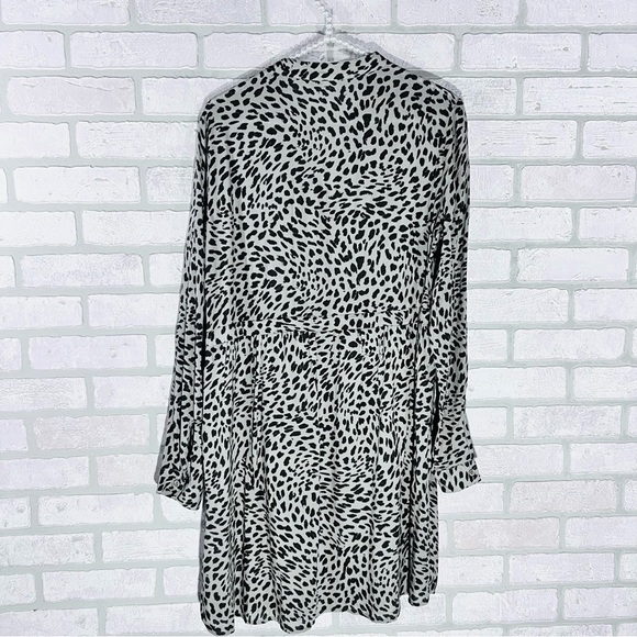 Anthropologie Cloth & Stone Cheetah Print Mini Dress in Olive Size S - Picture 6 of 11